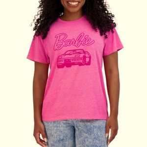 New Pink Barbie corvette car tee